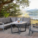 IDOL SAROK ÉTKEZŐSZETT 2 FOTELLEL SZÜRKE