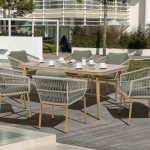 ALICANTE KÜLTÉRI ÉTKEZŐSZETT ZÖLD 6+1