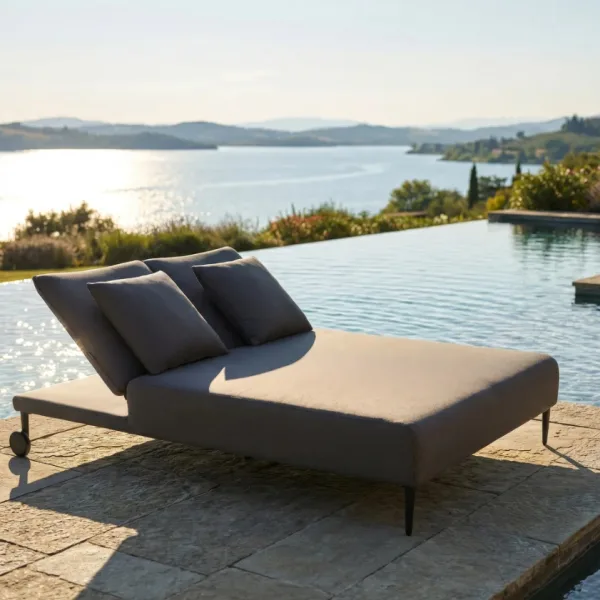 Saint Tropez Antracit kétszemélyes kültéri nyugágy