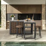 Cabernet konyhasziget, mozgatható antrcit és bézs színben