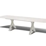 Carson bézs kültéri étkezőasztal 100x180-240 cm