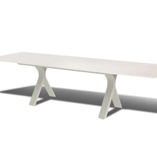 Carson bézs kültéri étkezőasztal 100x180-240 cm