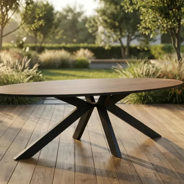 Denver ovális kültéri étkezőasztal