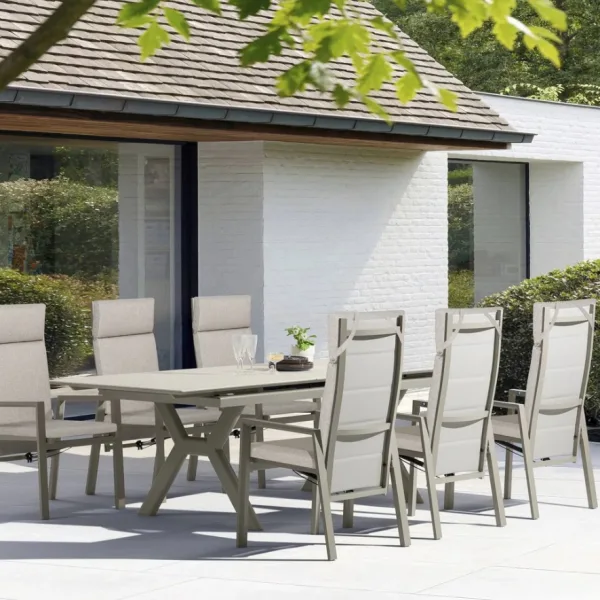 Noel bézs kültéri étkezőszett